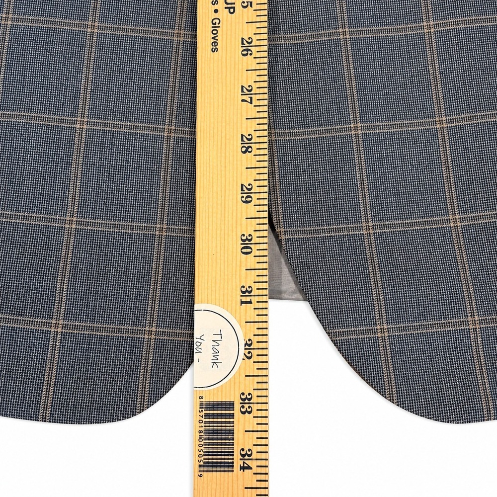 Brooks Brothers BrooksCool Madison Fit 42L Sport Coat Windowpane Gray Summer - Picture 13 of 16